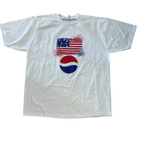 Jerzees x Pepsi Vintage USA American Flag and Pepsi Logo XL